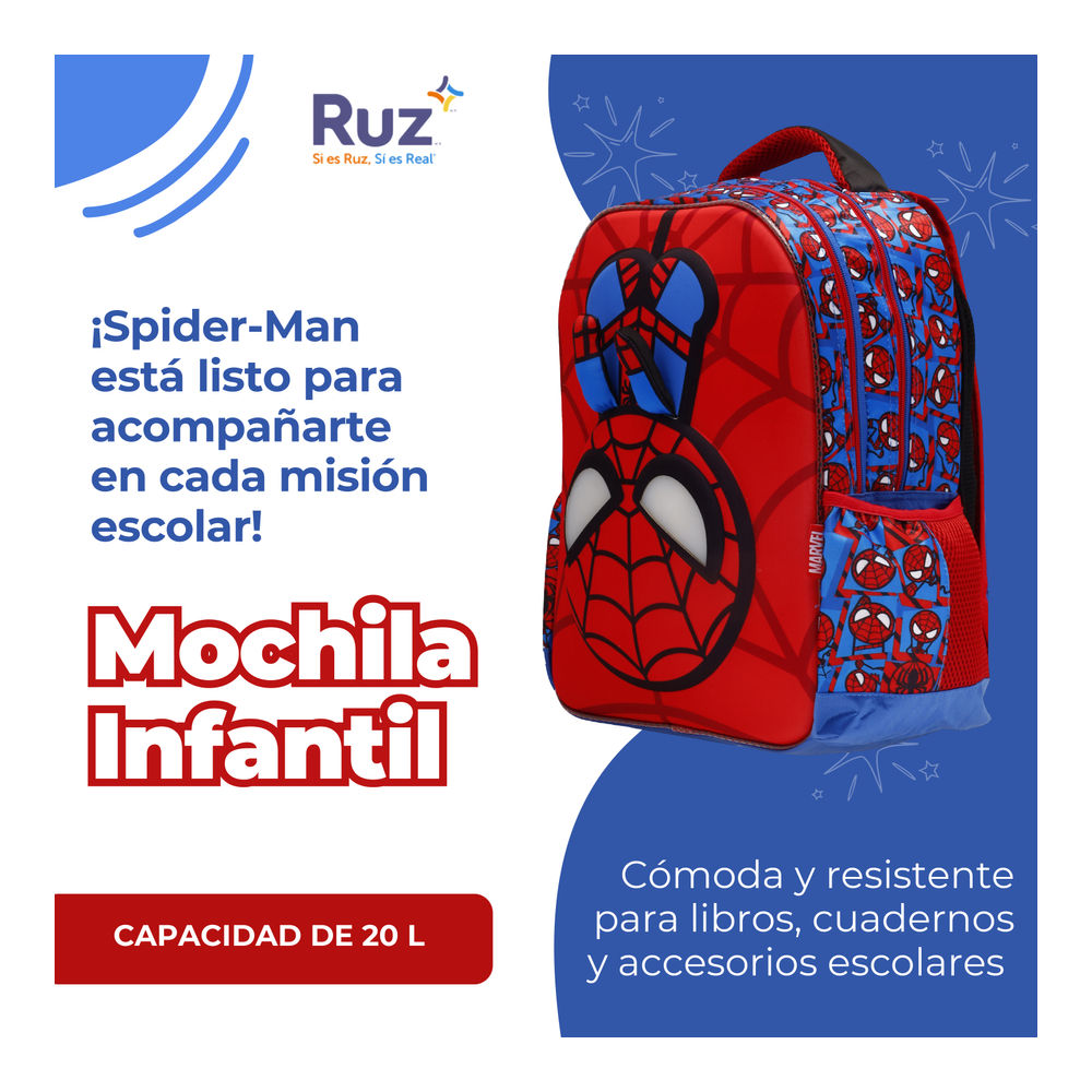 Foto 5 pulgar | Mochila Primaria Infantil Marvel Spider-man 20 L