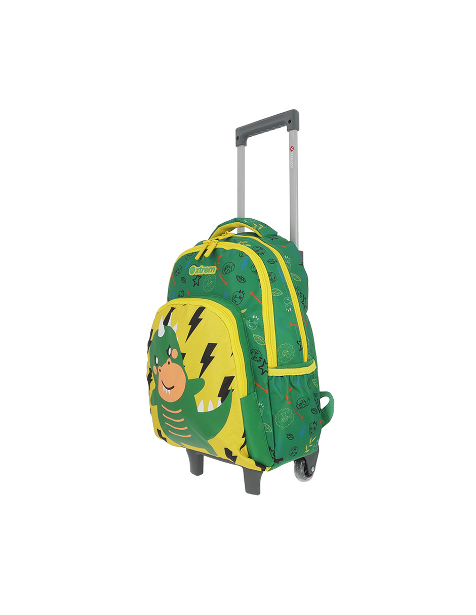Foto 3 pulgar | Mochila Con Ruedas  Xtrem Lincoln 4xt Trolley Green Dino