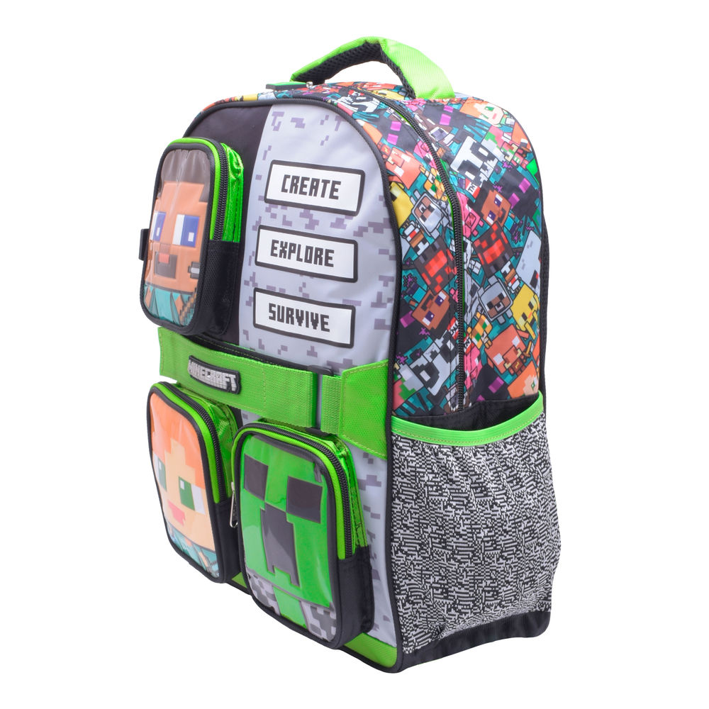 Foto 8 pulgar | Mochila Primaria Infantil Microsoft Minecraft 20 L