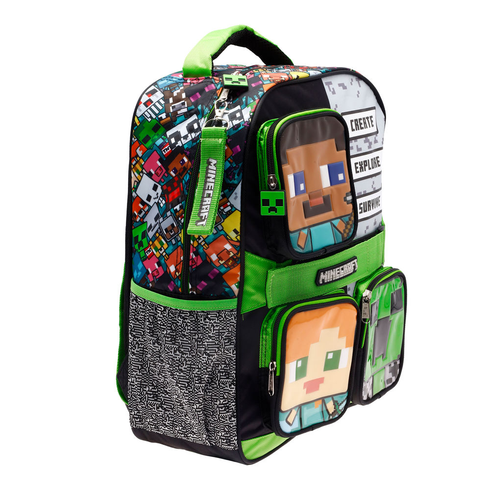 Foto 9 pulgar | Mochila Primaria Infantil Microsoft Minecraft 20 L