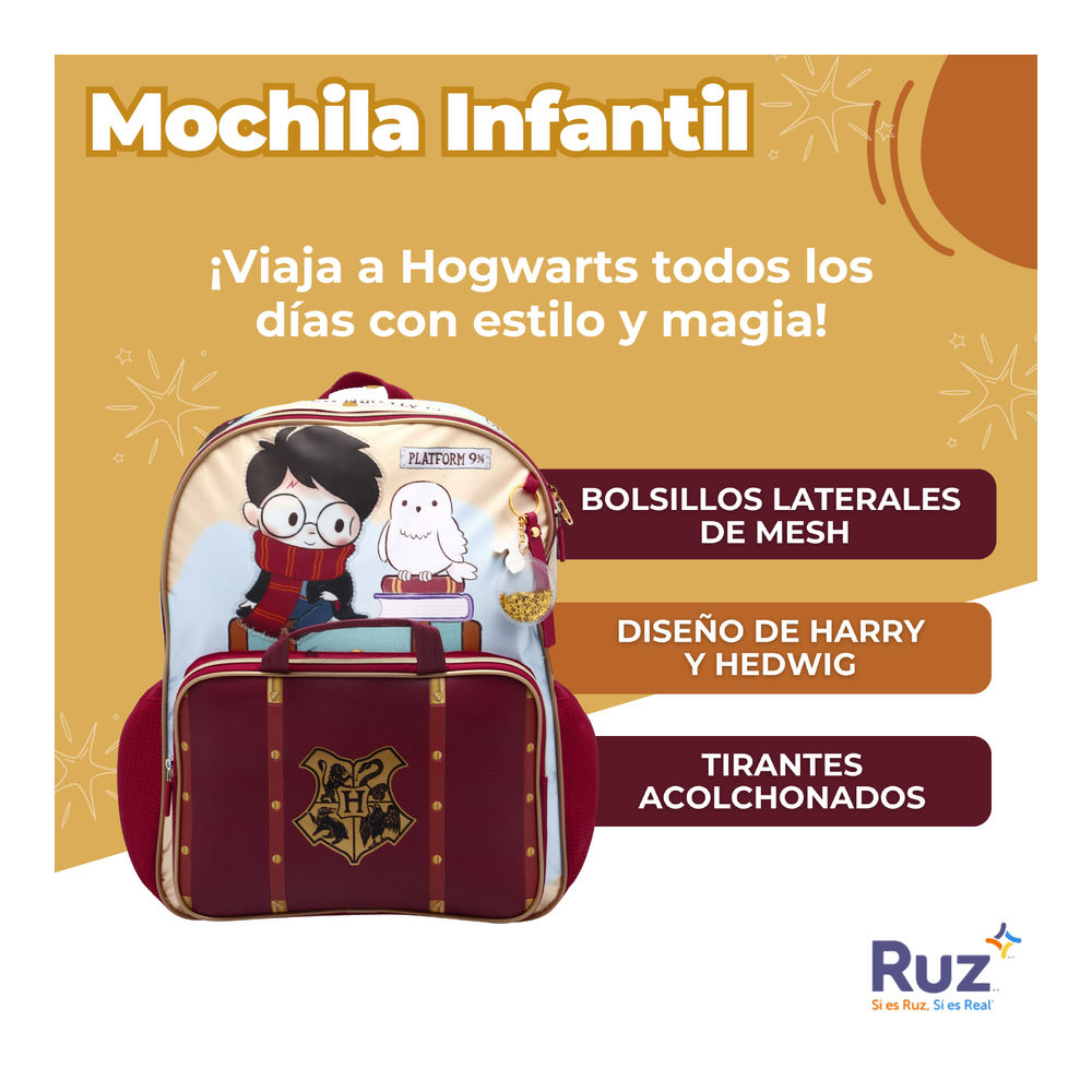 Foto 4 pulgar | Mochila Primaria Infantil Warner Bros Harry Potter 20 L