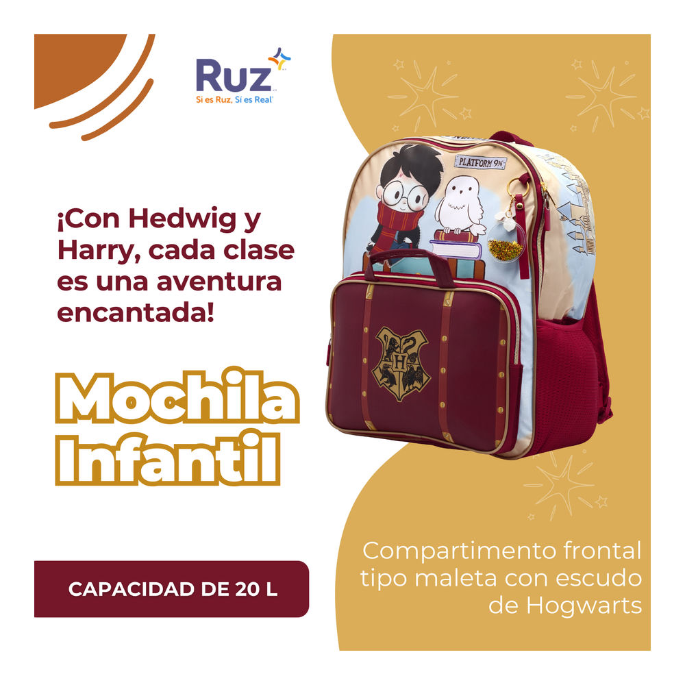 Foto 5 pulgar | Mochila Primaria Infantil Warner Bros Harry Potter 20 L