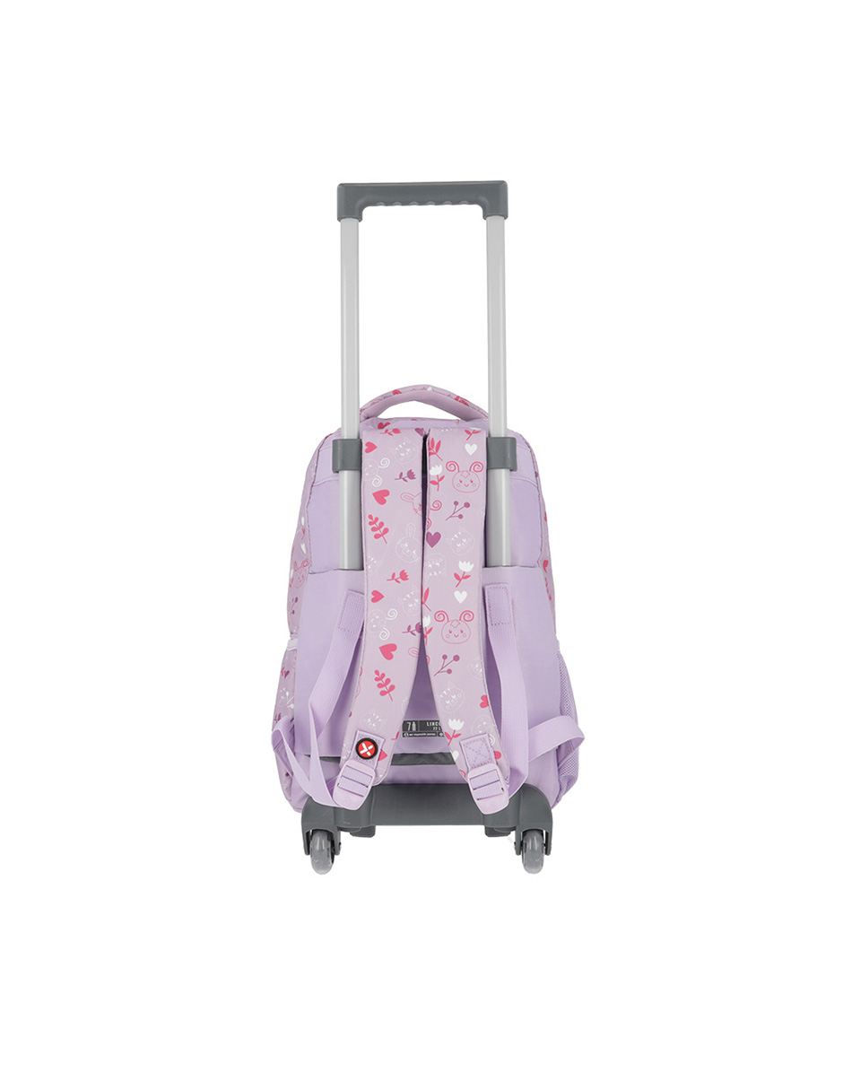Foto 4 pulgar | Mochila Con Ruedas  Xtrem Lincoln 4xt Trolley Lilac Rabbit