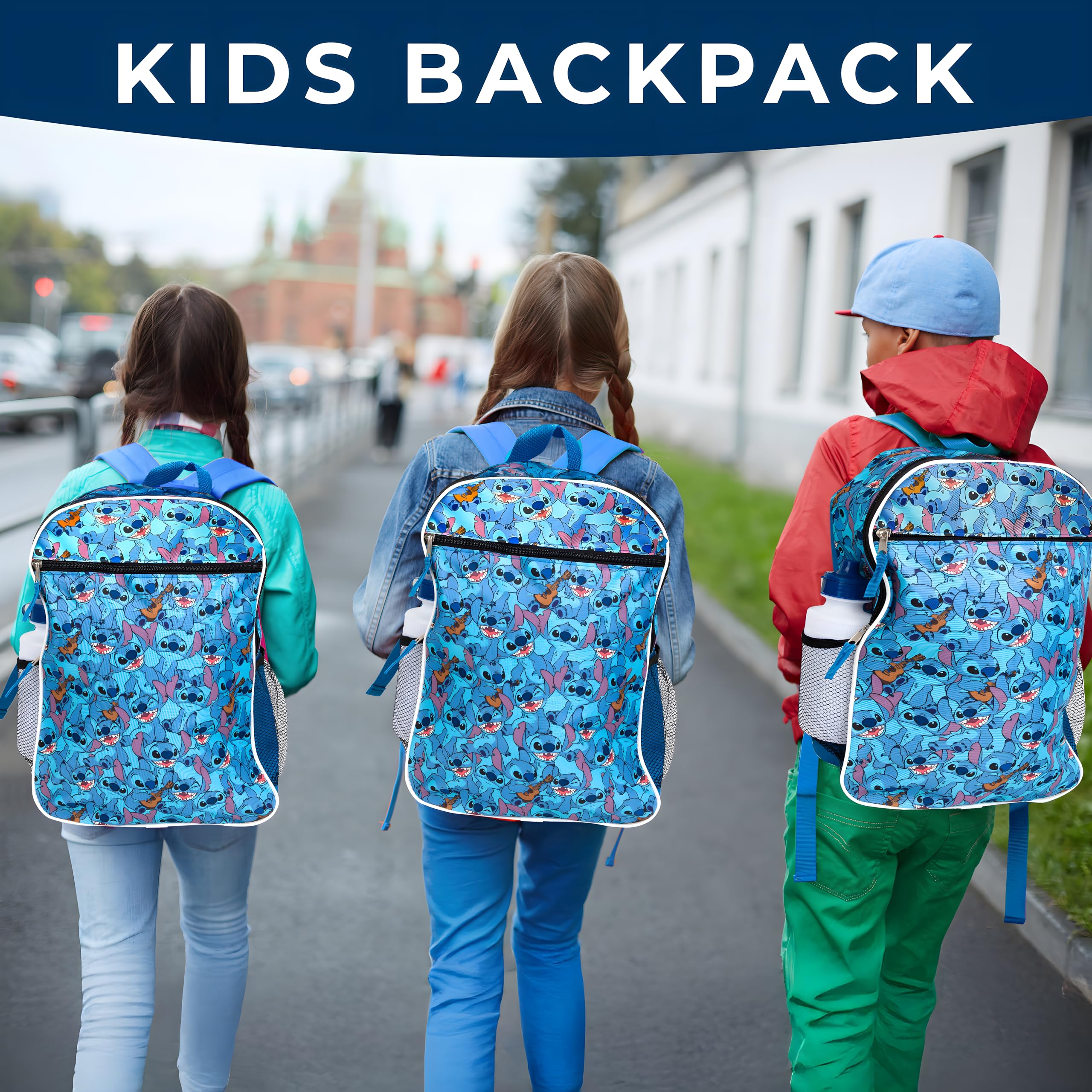 Foto 6 pulgar | Mochila Disney Lilo And Stitch Para Niños Escolares De 40 Cm Con Lonchera - Venta Internacional.