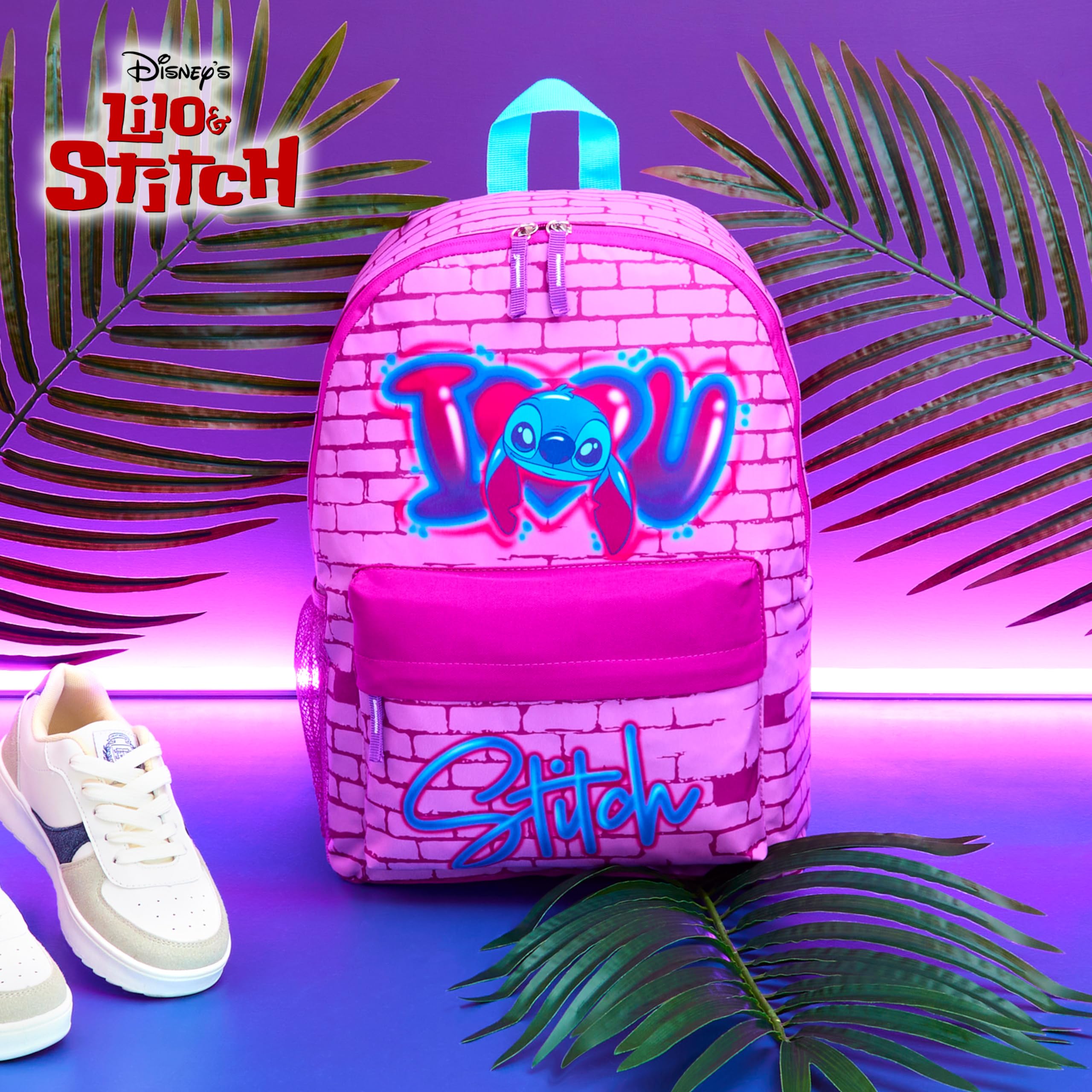 Foto 3 pulgar | Mochila Disney Stitch Para Niñas, Escuela, Color Rosa - Venta Internacional.