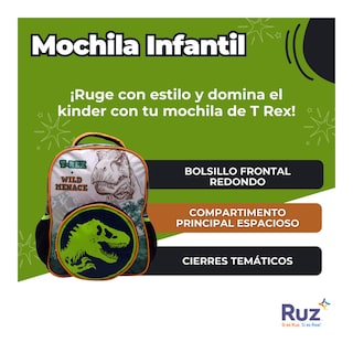 Foto 3 | Mochila Primaria Infantil Universal Jurassic World Evergreen 20 L
