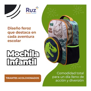 Foto 4 | Mochila Primaria Infantil Universal Jurassic World Evergreen 20 L