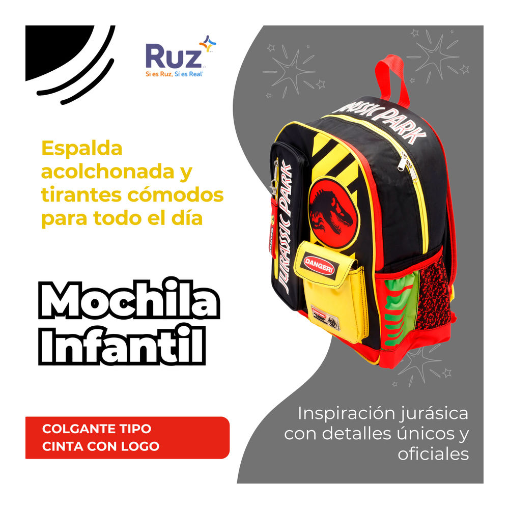 Foto 5 pulgar | Mochila Primaria Infantil Universal Jurassic Park 20 L