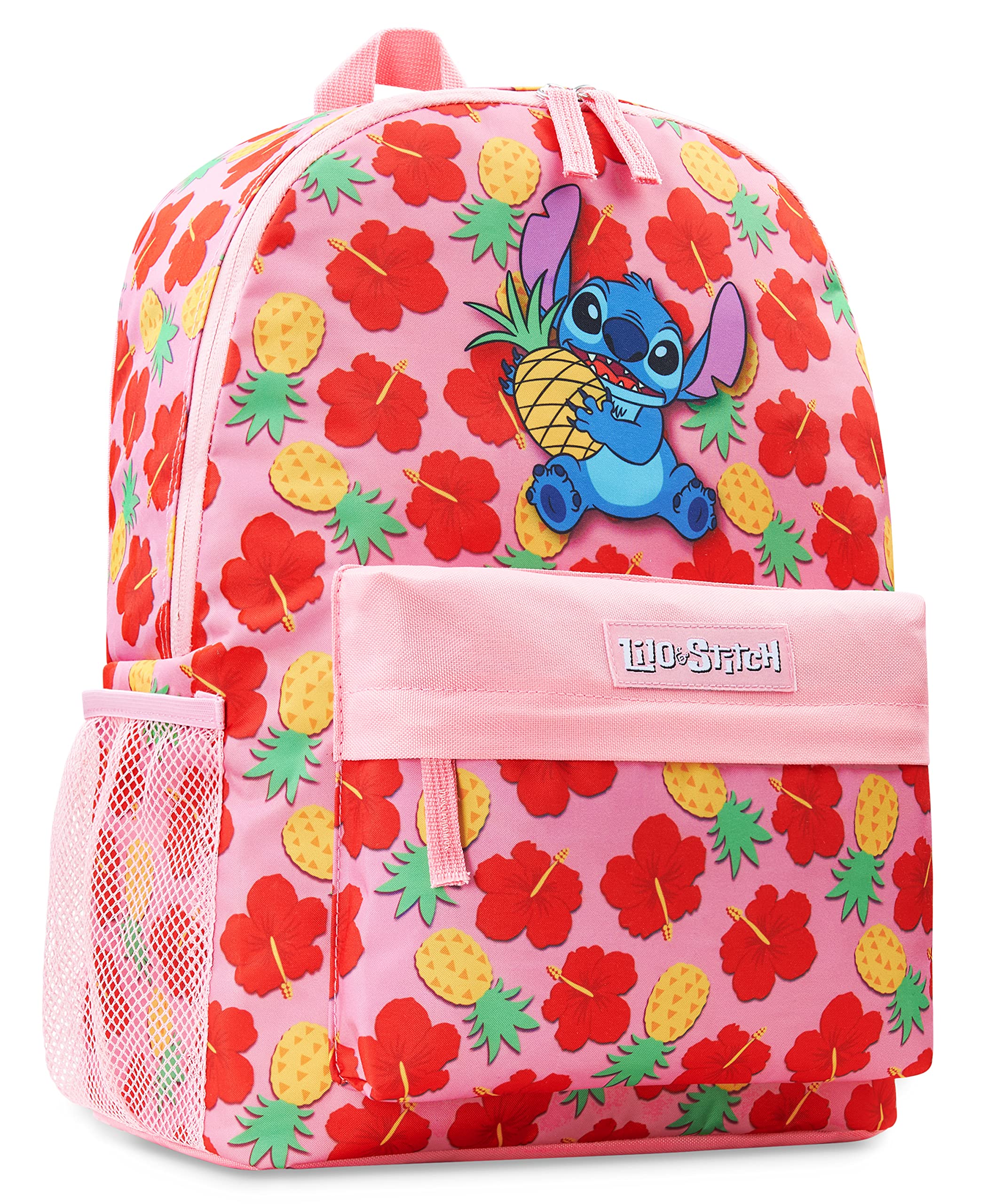 Foto 2 pulgar | Mochila Escolar Disney Stitch Para Niñas Rosa/roja - Venta Internacional.