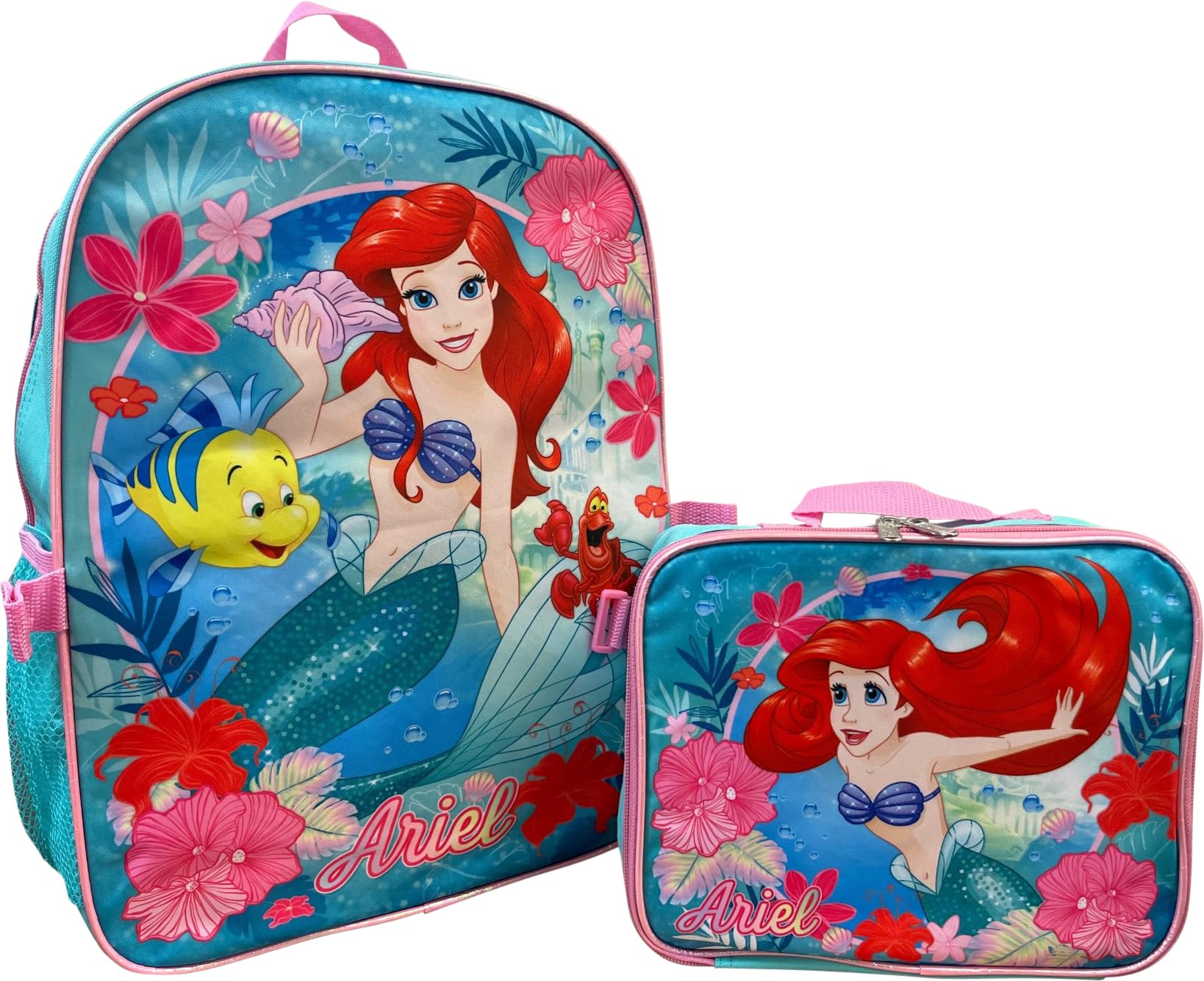 Foto 4 pulgar | Mochila Ruz Group Little Mermaid Azul-rosa De 40 Cm Con Fiambrera - Venta Internacional.