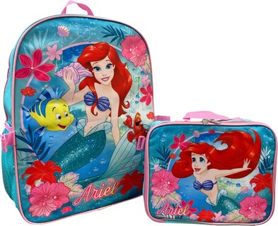 Foto 3 | Mochila Ruz Group Little Mermaid Azul-rosa De 40 Cm Con Fiambrera - Venta Internacional.