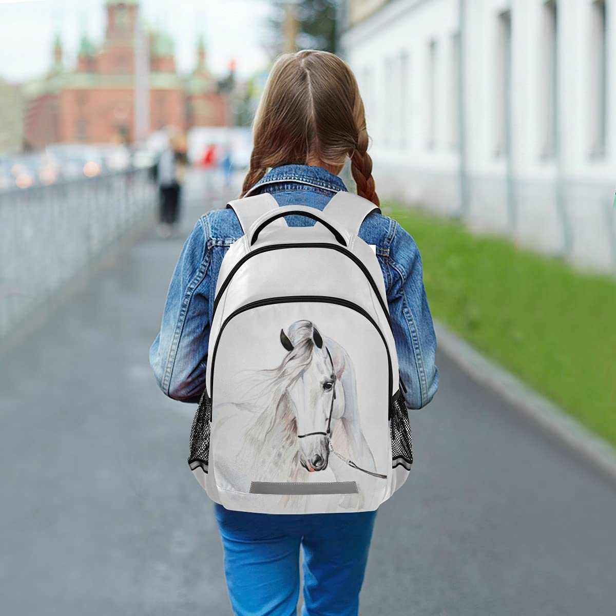 Foto 4 pulgar | Mochila Senya White Horse Para Estudiantes, Niños Y Niñas, Escuela - Venta Internacional.