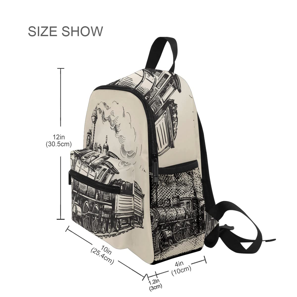 Foto 4 pulgar | Mochila Auuxva Vintage Steam Locomotive Train Para Niños De 3 A 8 Años  - Venta Internacional.
