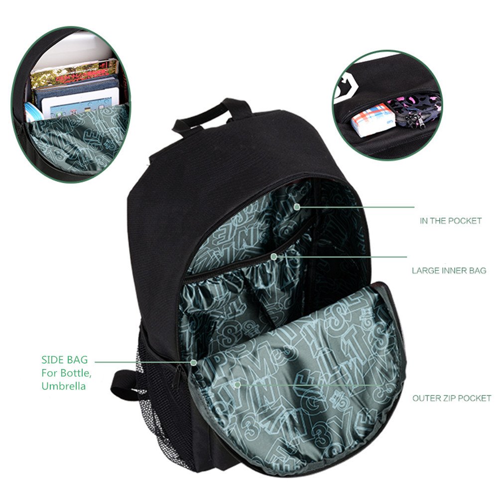 Foto 2 | Mochila Flymei Anime Cartoon Luminous Con Portátil Usb De 17 Pulgadas - Venta Internacional.