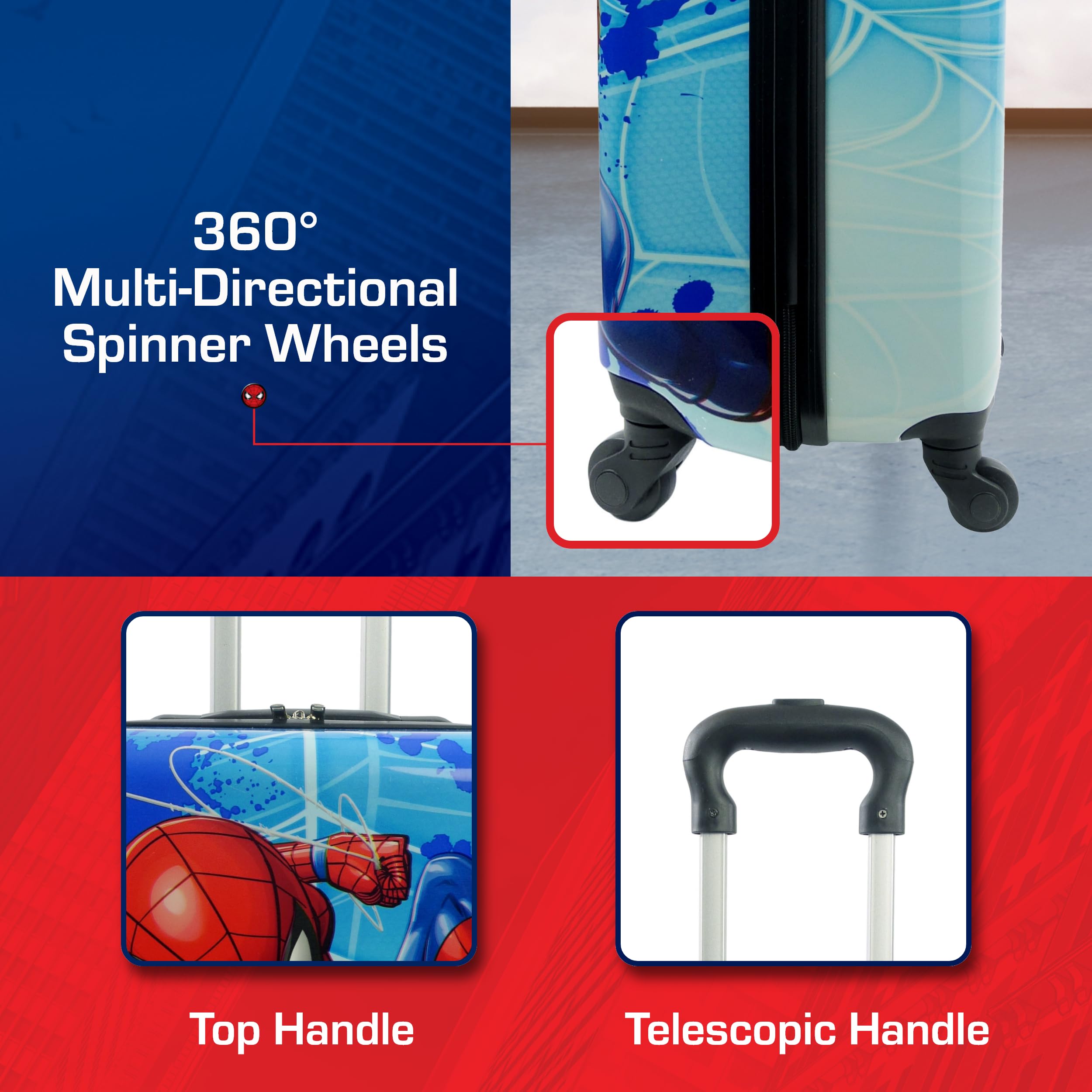 Foto 6 pulgar | Luggage Ful Marvel Spider-man Kids Carry On Spinner De 21 Pulgadas - Venta Internacional.