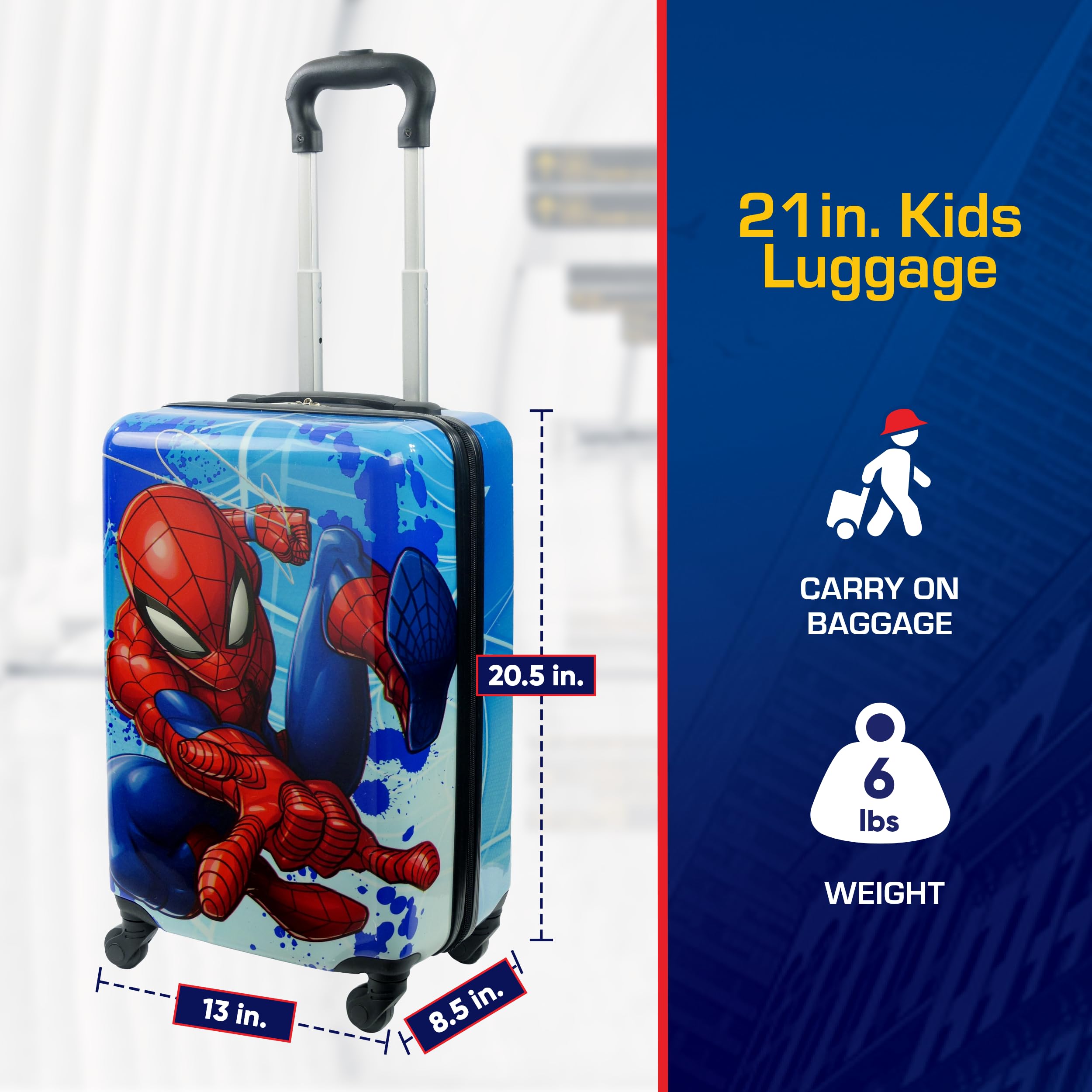 Foto 7 pulgar | Luggage Ful Marvel Spider-man Kids Carry On Spinner De 21 Pulgadas - Venta Internacional.