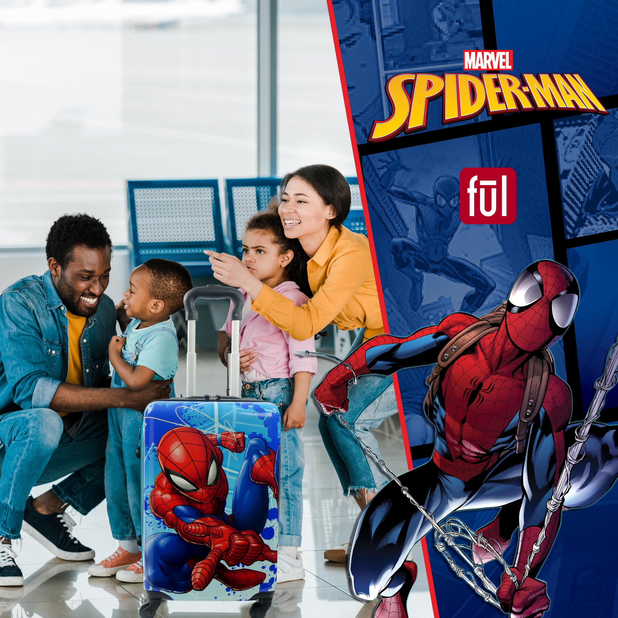 Foto 8 pulgar | Luggage Ful Marvel Spider-man Kids Carry On Spinner De 21 Pulgadas - Venta Internacional.