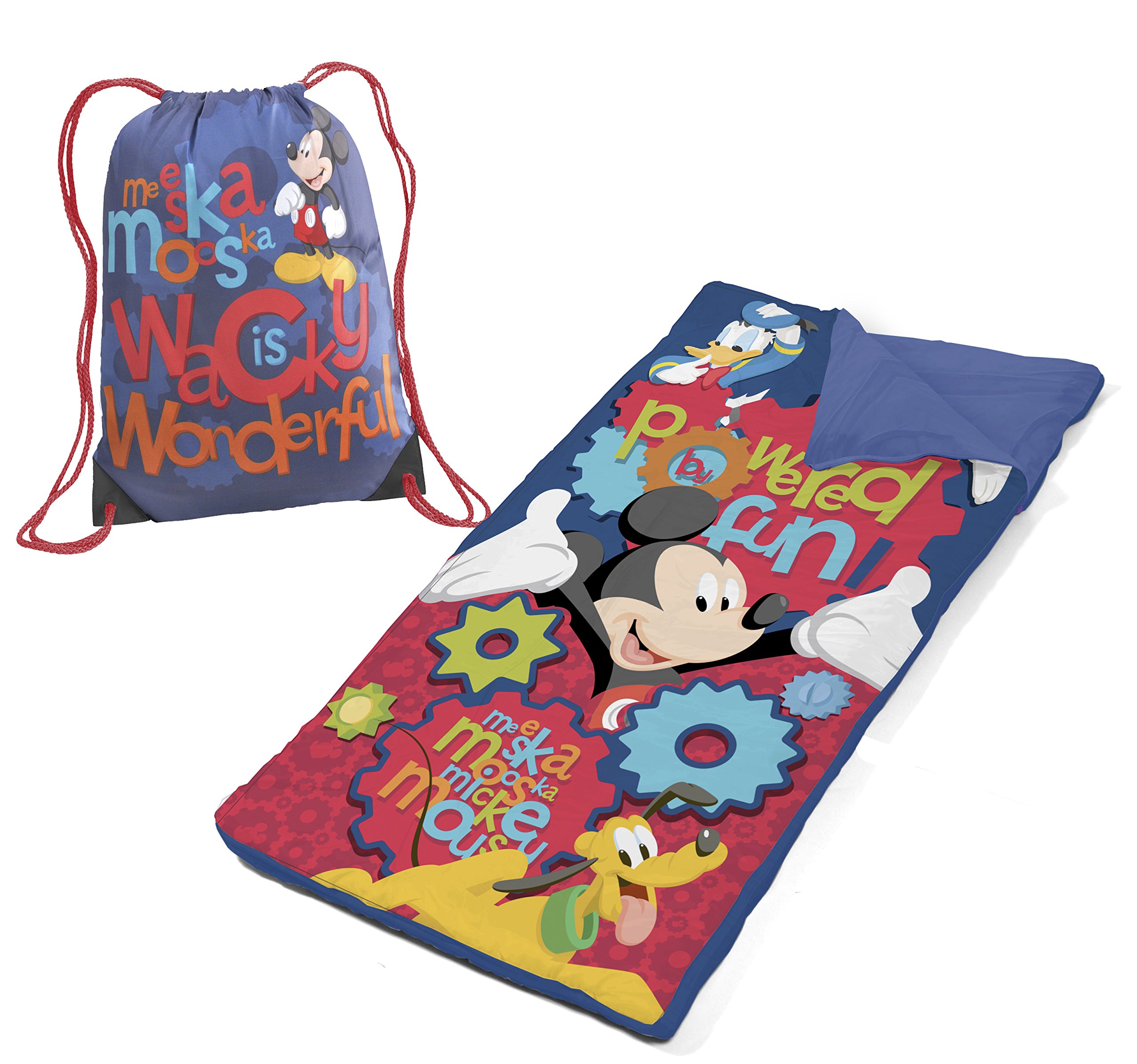 Foto 2 pulgar | Bolsa De Transporte Para Dormir Con Alfombrilla Para Dormir Con Mickey Mouse De Disney, Color Azul - Venta Internaciona