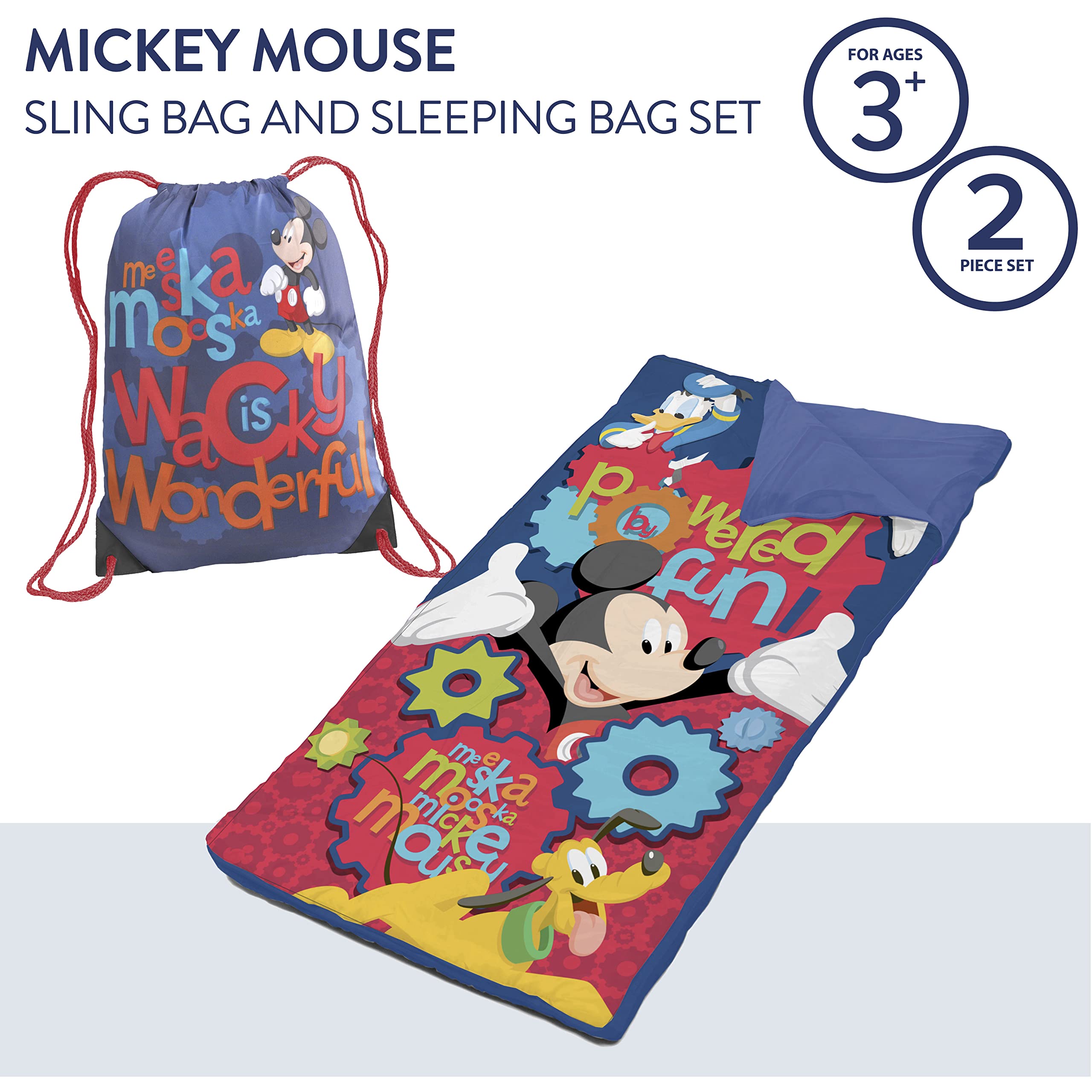 Foto 3 pulgar | Bolsa De Transporte Para Dormir Con Alfombrilla Para Dormir Con Mickey Mouse De Disney, Color Azul - Venta Internaciona