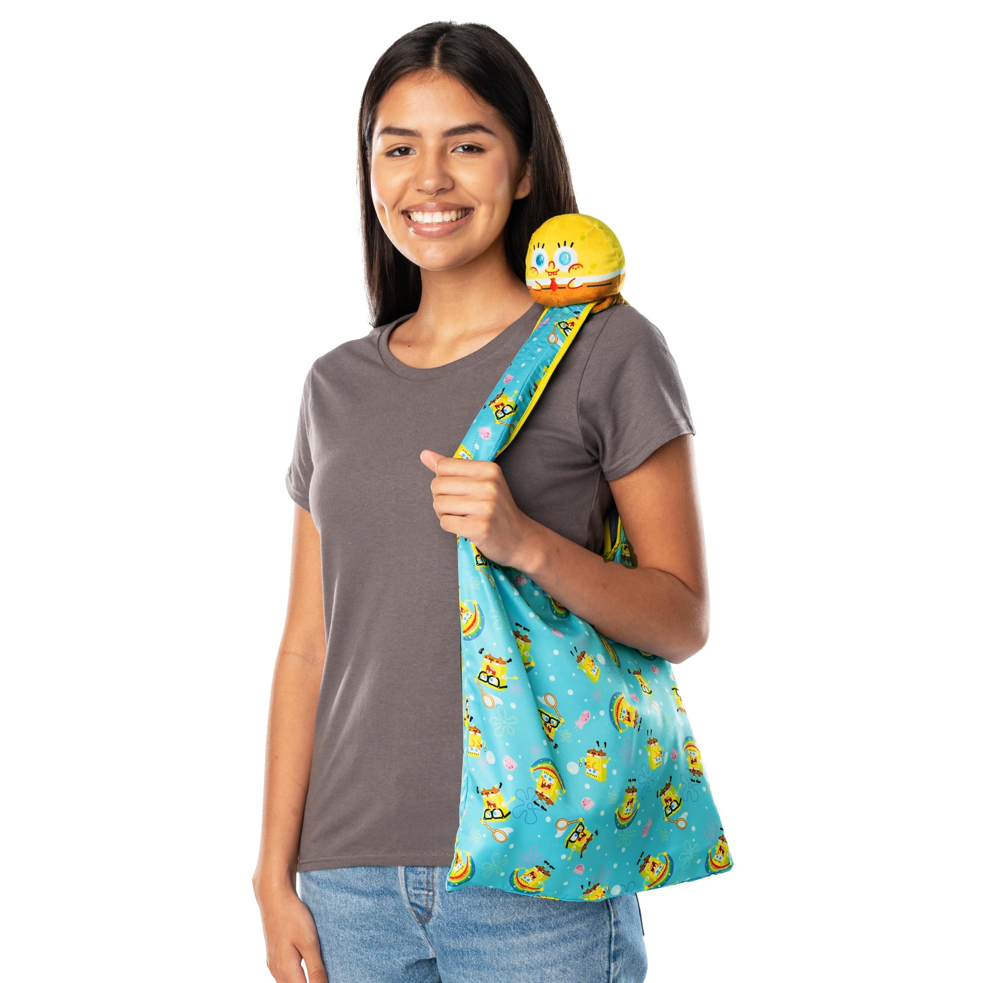 Foto 7 pulgar | Bolso De Mano De Peluche Teeturtle Bob Esponja - Venta Internacional.
