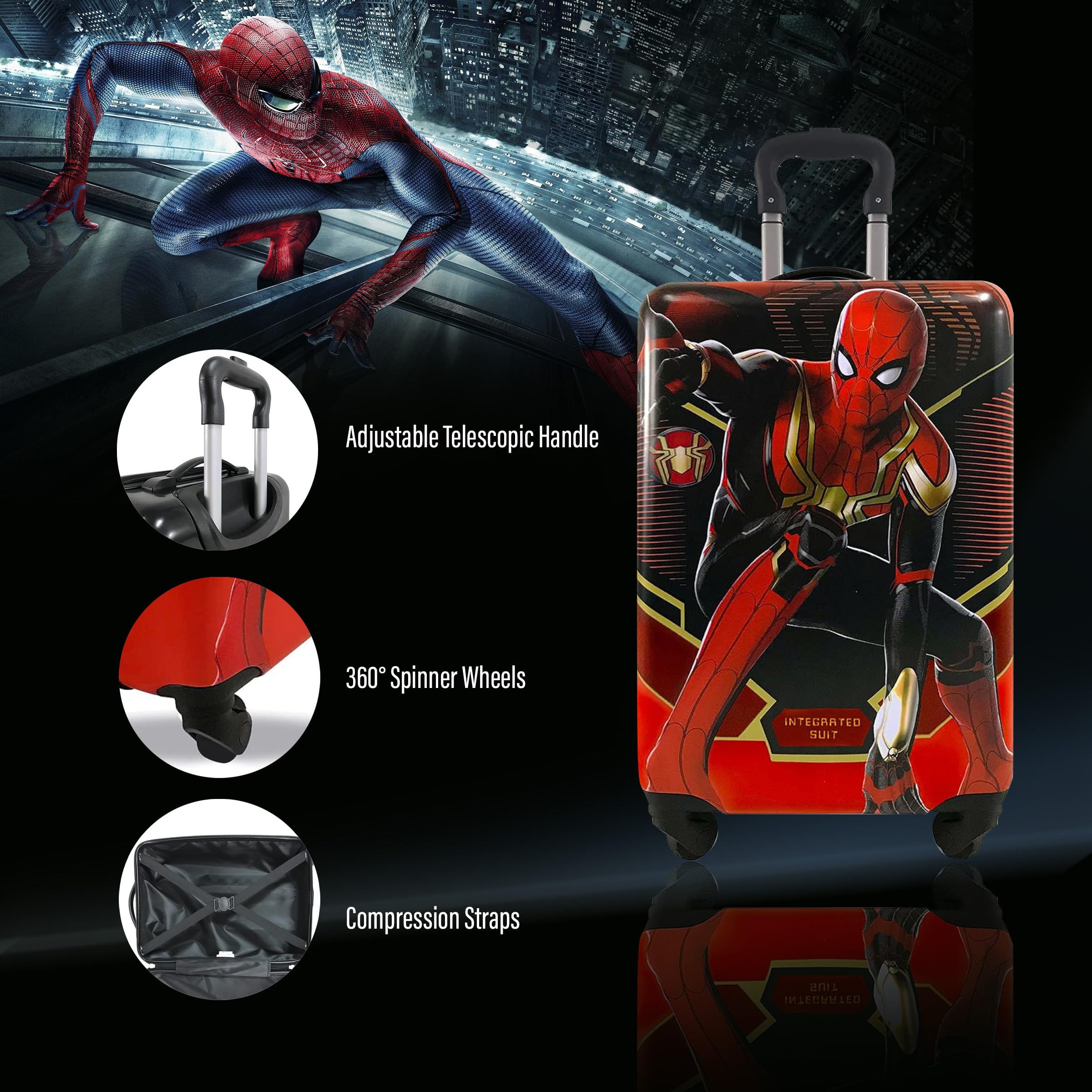 Foto 5 pulgar | Equipaje Fast Forward Spiderman No Way Home Para Niños De 20 Pulgadas - Venta Internacional.