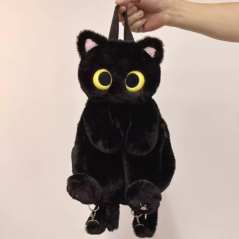 Foto 3 pulgar | Mochila De Felpa Fotn Black Cat Para Niños 30x20 Cm - Venta Internacional.