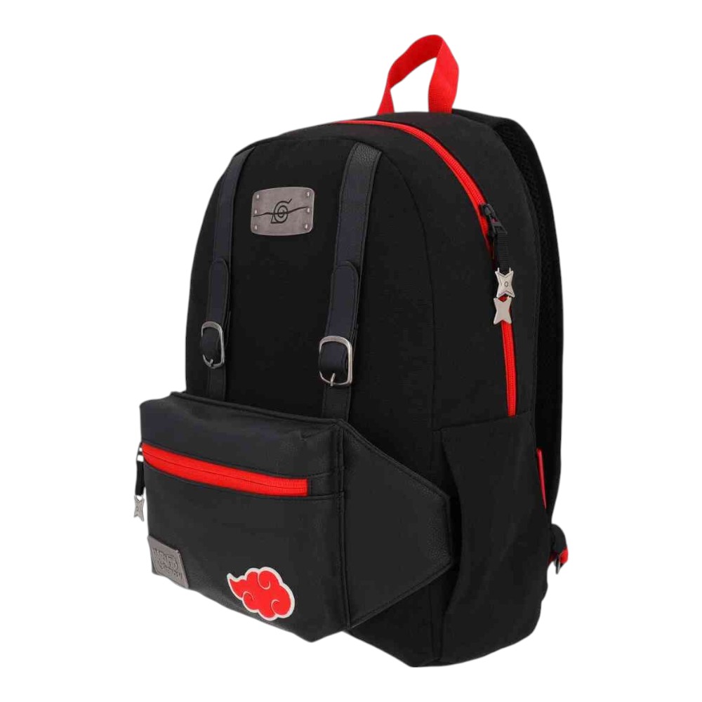 Foto 4 pulgar | Mochila Grande Yadatex Naruto Shippuden Negro Con Rojo Nts074-bp388a