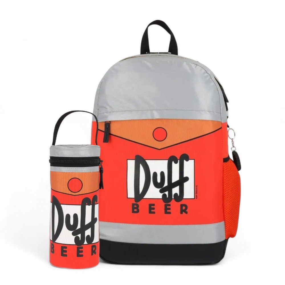 Foto 2 pulgar | Mochila Grande Escolar The Simpsons Duff Y Estuche Sim006-se019a