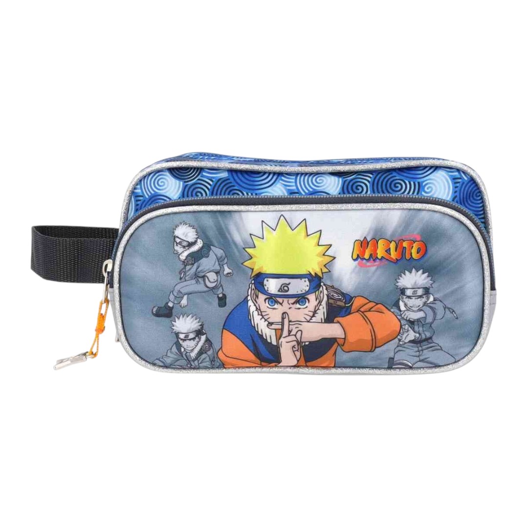 Lapicera Estuche Escolar Yadatex Naruto Shippuden Gris Ntc038-pc059a