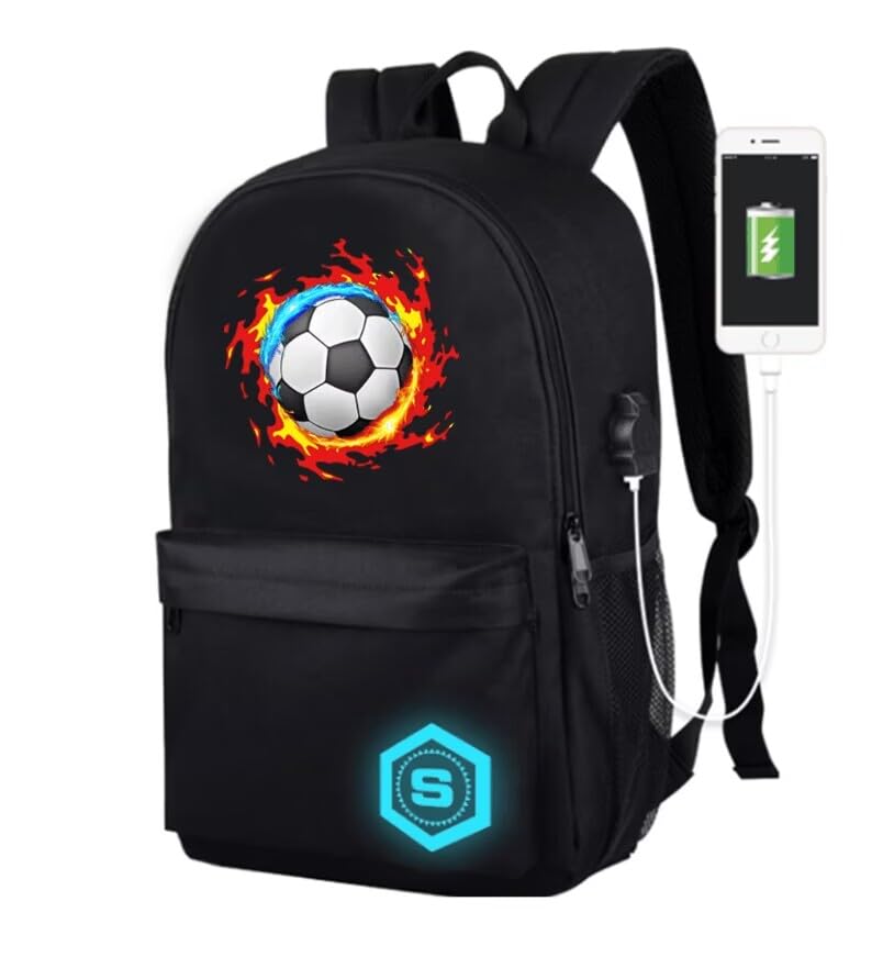 Mochila Flymei Anime Cartoon Luminous Con Portátil Usb De 17 Pulgadas - Venta Internacional.