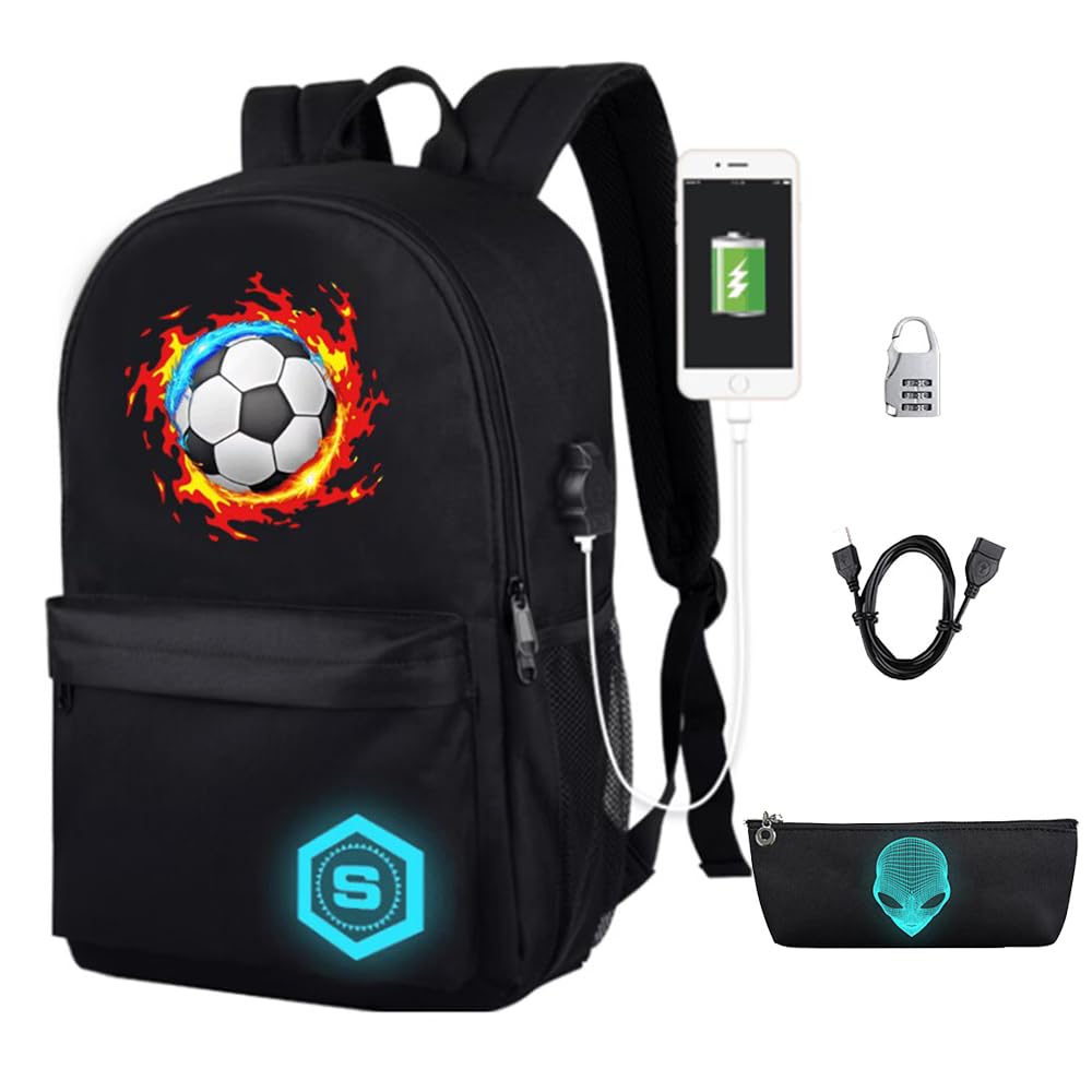 Foto 5 pulgar | Mochila Flymei Anime Cartoon Luminous Con Portátil Usb De 17 Pulgadas - Venta Internacional.