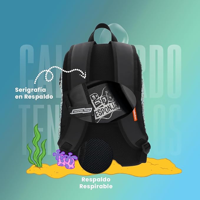 Foto 5 pulgar | Mochila Grande Bob Esponja Calamardo Guapo Bob015-bp011a