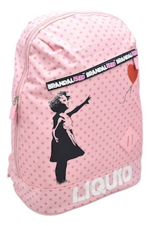 Foto 2 | Mochila Brandalised Niña Con Globo Estampado Rosa Primaria 161842 Liquid