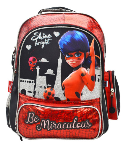 Mochila Be Miraculous Shine Bright 3d Roja Primaria Fotorama