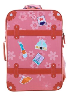 Foto 2 | Mochila Happy Girl Brazil Paris Egypt Estampado 3d Con Porta Tablet Rosa Primaria Hg66459 Chenson