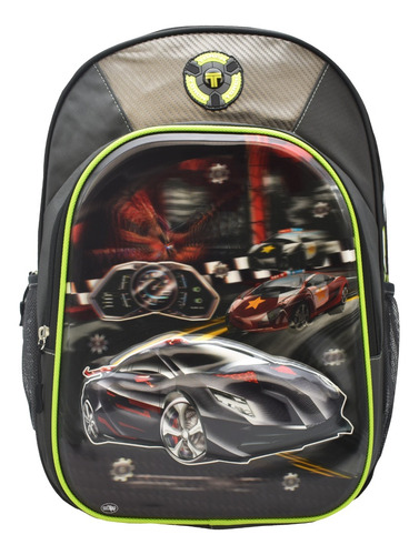 Mochila Automoviles Your Sponsor 3d Lenticular Negra Primaria Torch