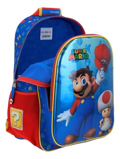 Foto 3 | Mochila Super Mario Toad Y Mario Metalizado Primaria Chenson