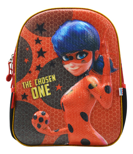 Foto 2 pulgar | Mochila Miraculous The Chosen One 3d Kinder Negra Fotorama