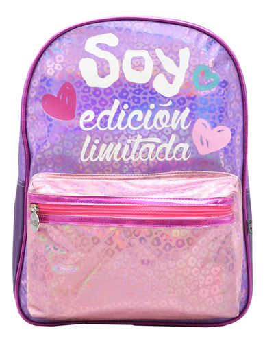 Mochila Holi Soy Edicion Limitada Estampado Violeta Rosa Primaria 160871 Ruz