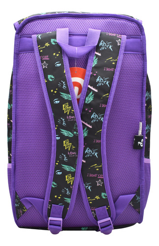 Foto 4 pulgar | Mochila Platica Polinesia Con Porta Laptop Im The Queen Calavera Estampado Primaria 0392 Atm