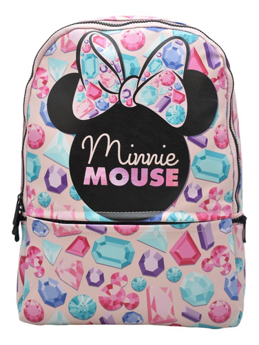Foto 1 | Mochila Minnie Mouse Gemas Estampado Rosa Con Porta Laptop Primaria 160924 Truzt