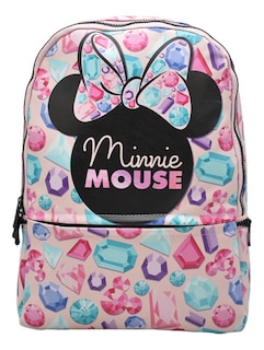 Foto 1 | Mochila Minnie Mouse Gemas Estampado Rosa Con Porta Laptop Primaria 160924 Truzt