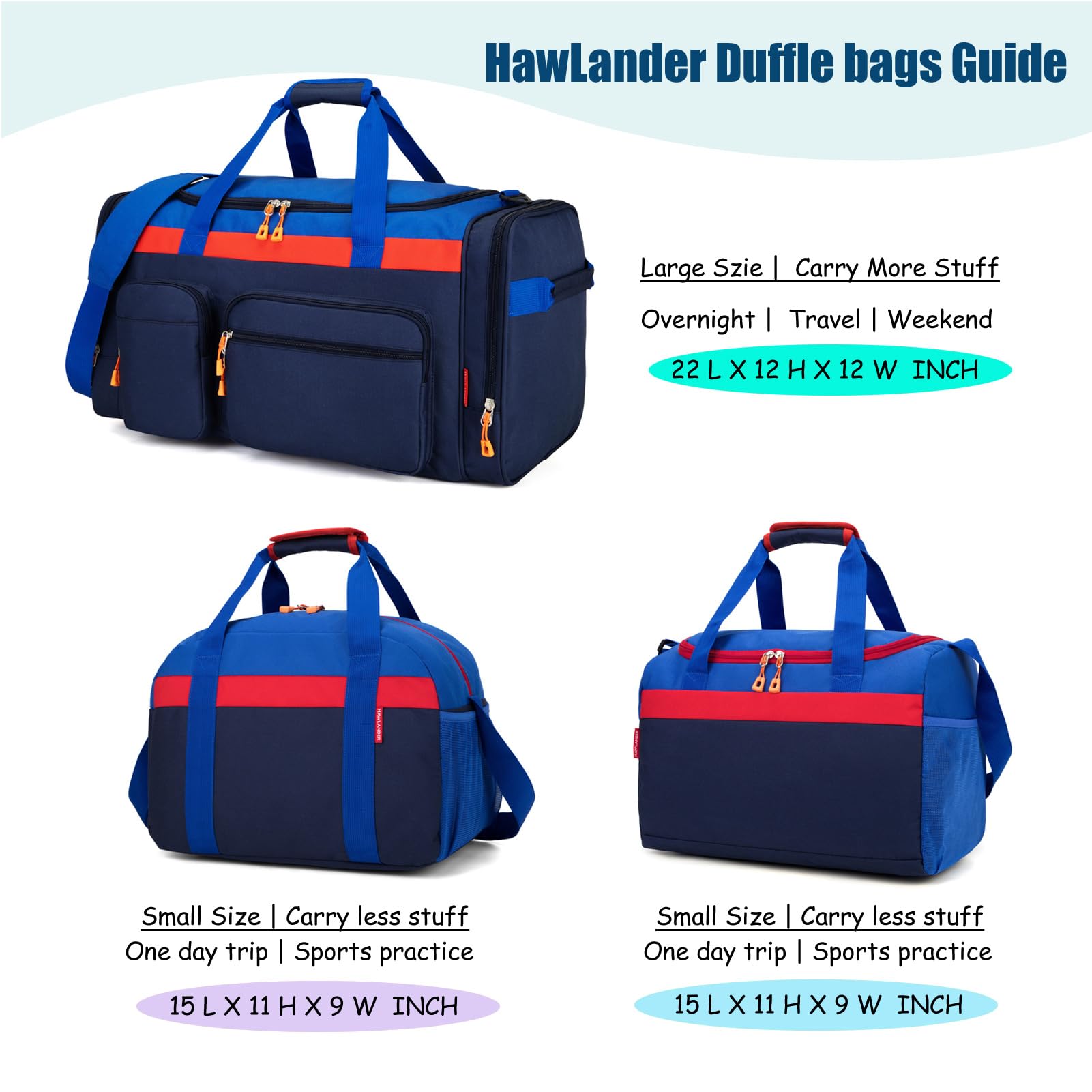 Foto 7 pulgar | Bolsa De Viaje Hawlander Kids Para Niños O Niñas, Color Azul Marino - Venta Internacional.