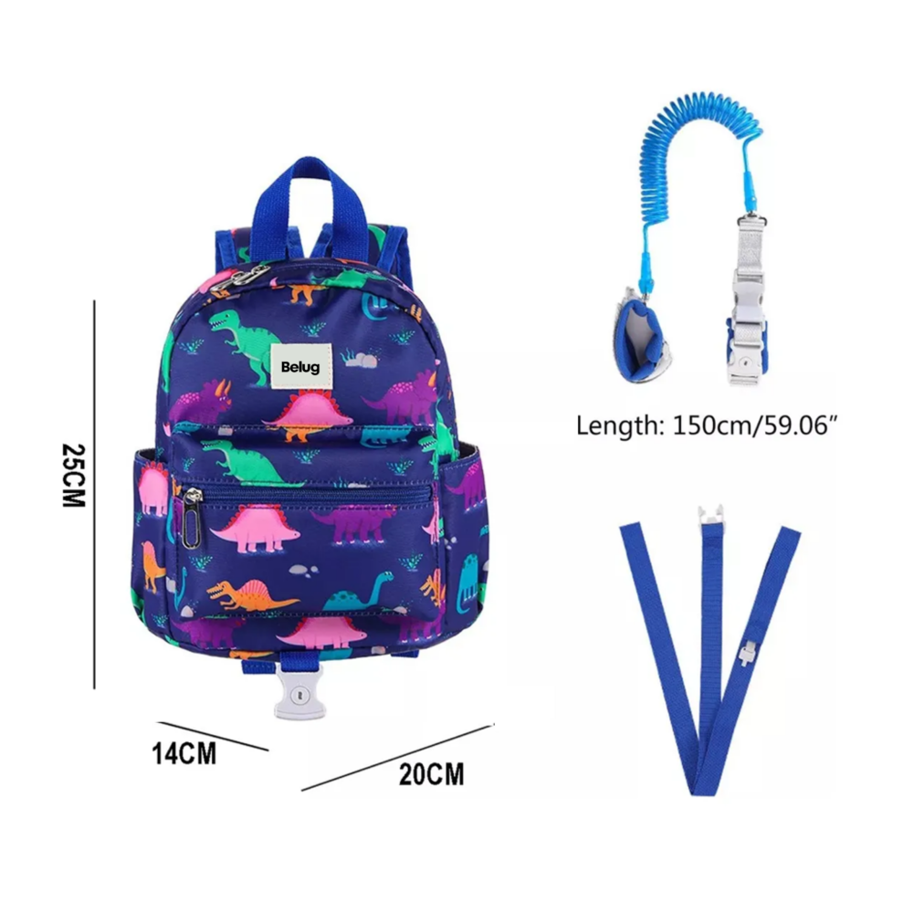 Foto 3 pulgar | Mochila Anti Pérdida Arnés/correa 3pz Belug, Azul