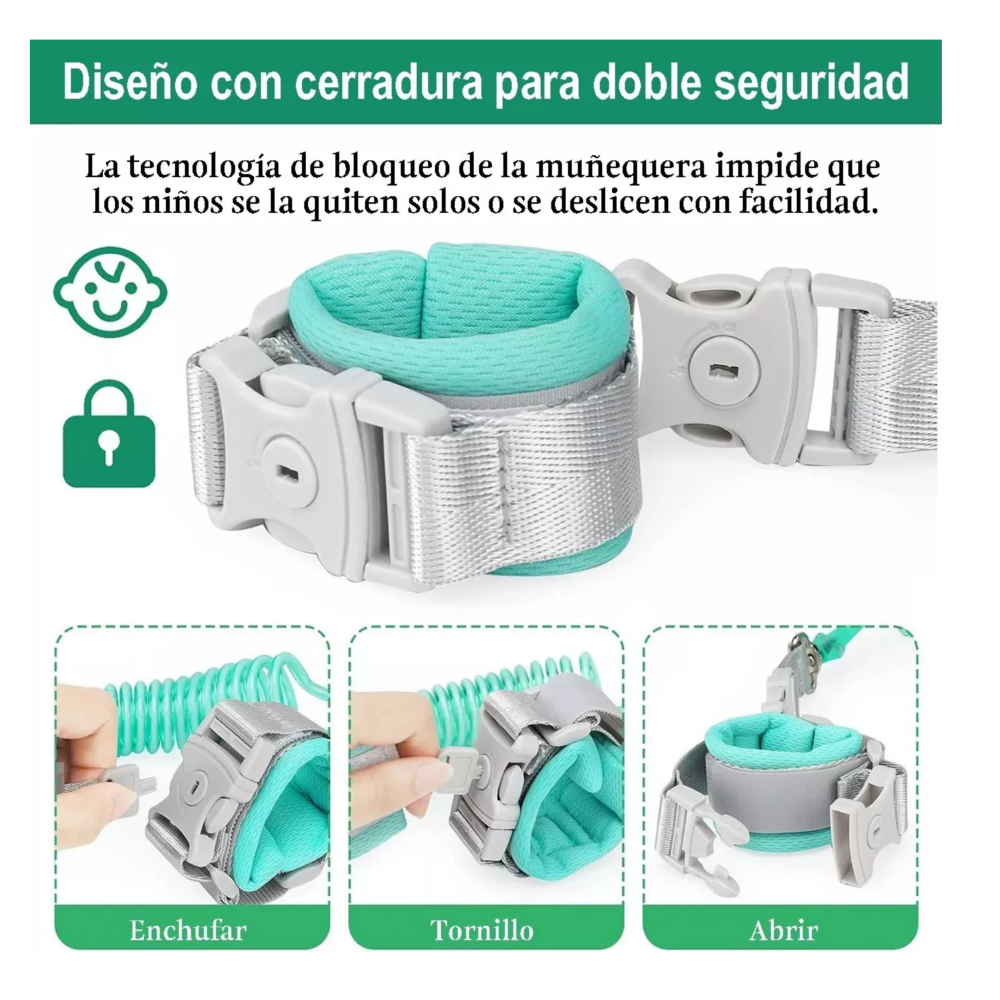 Foto 5 | Mochila Anti Pérdida Arnés/correa 3pz Belug, Azul
