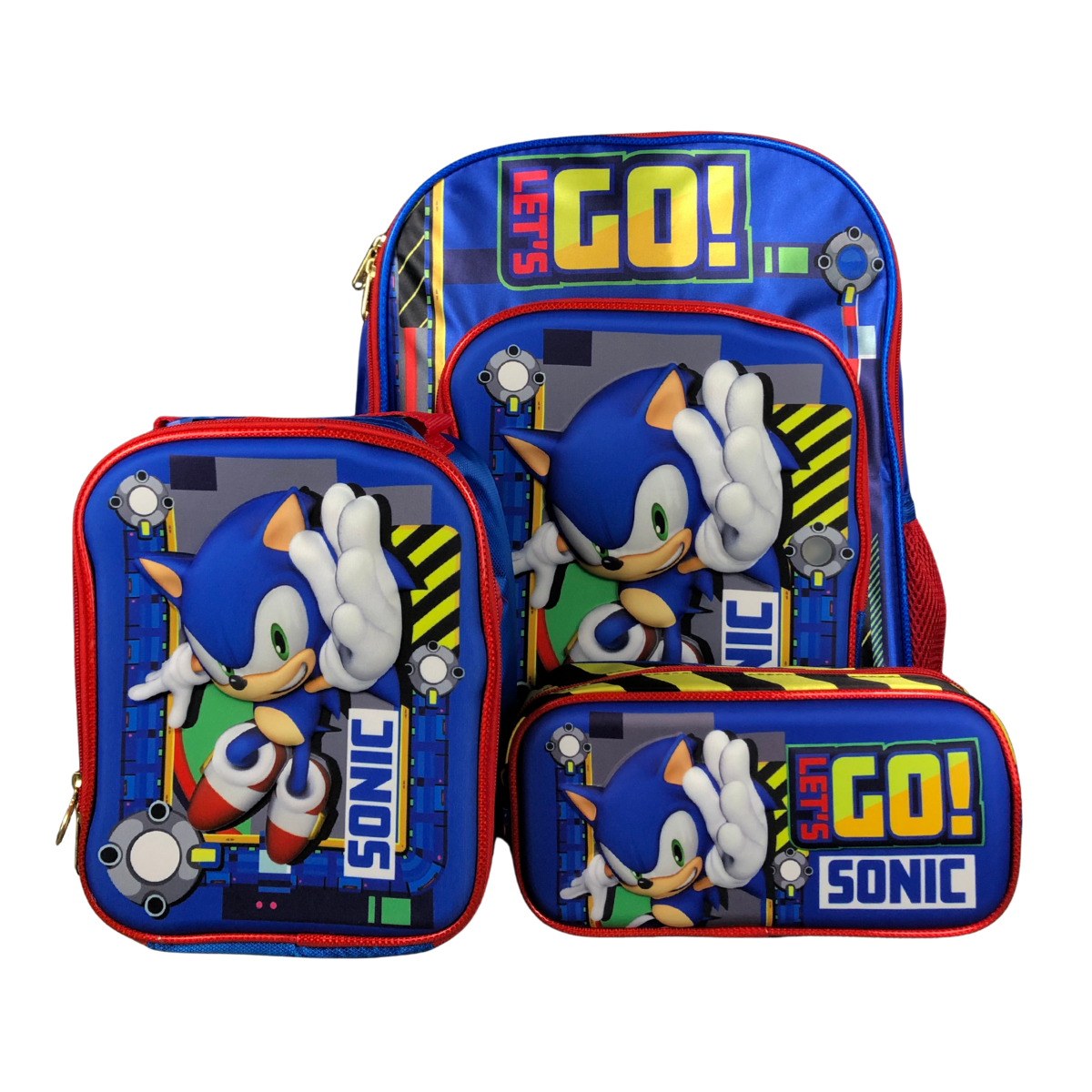Foto 2 pulgar | Combo Mochila, Lonchera Y Lapicera Sonic Con Luz Interactiva