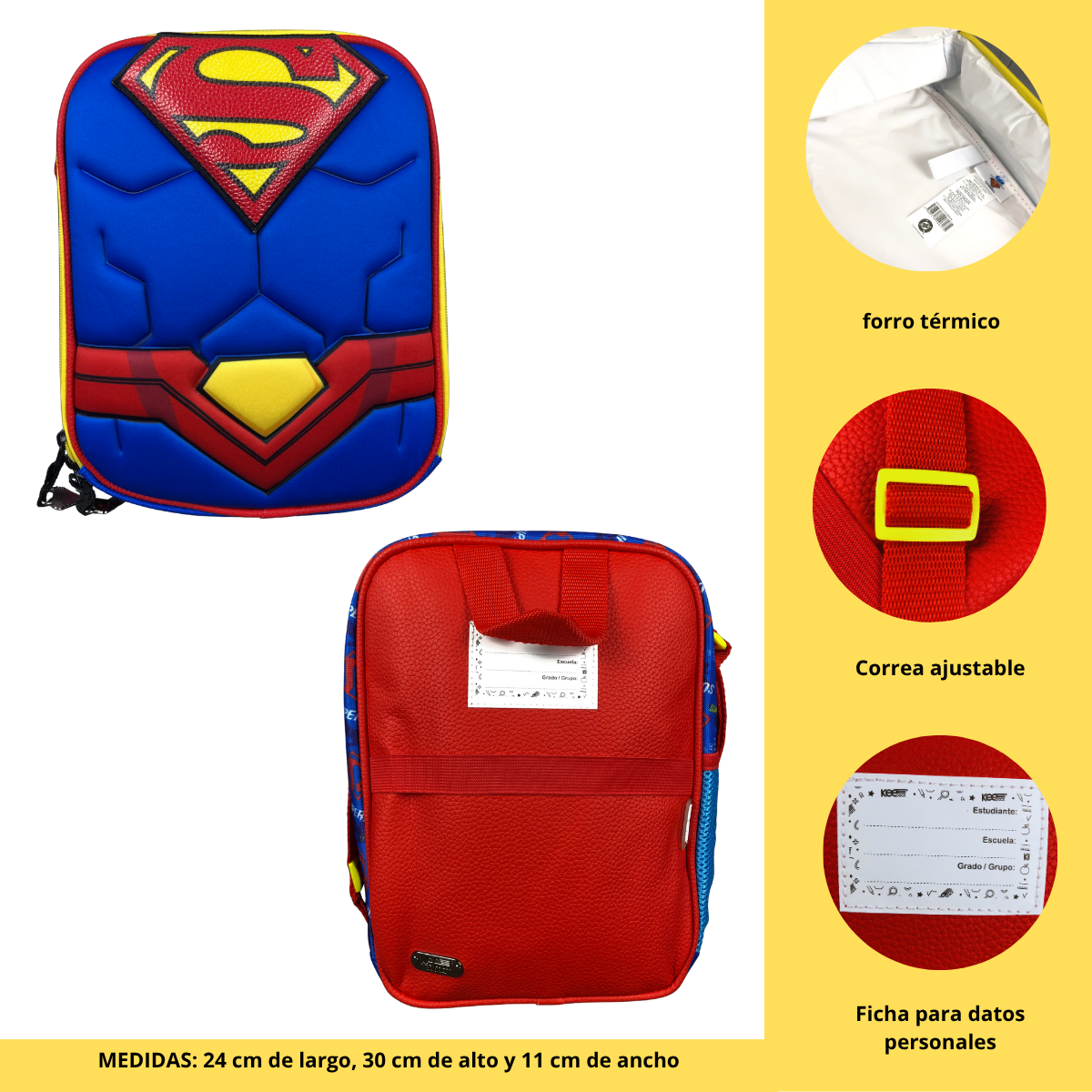 Foto 7 pulgar | Combo Mochila, Lonchera Y Lapicera Superman