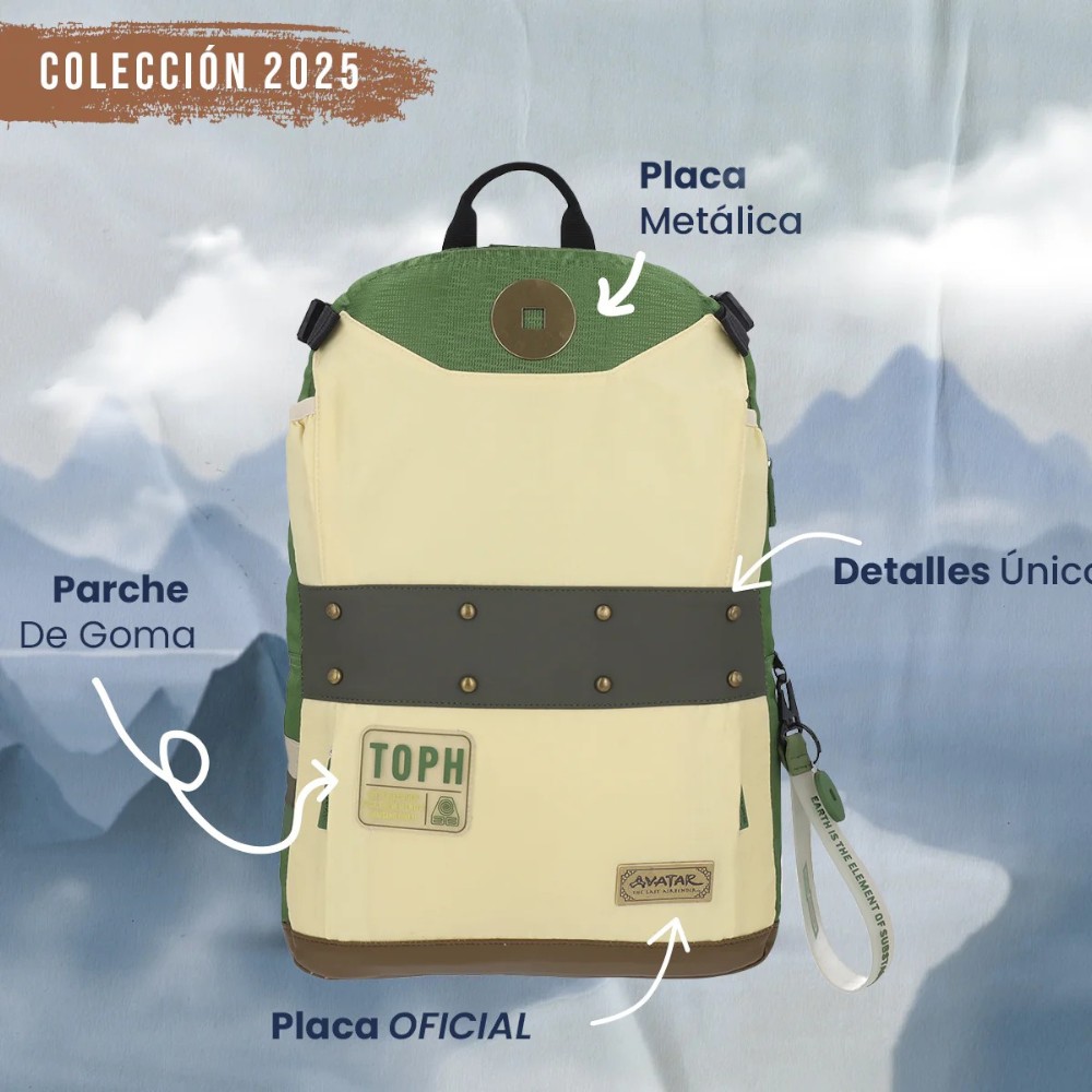 Foto 4 | Mochila Avatar Toph Nacion De Tierra Yadatex Porta Laptop Avt009-bp156a