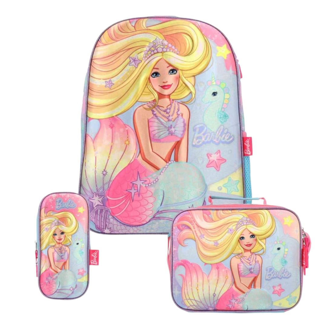 Foto 2 pulgar | Set Mochila  Lapicera Y Lonchera Grande Yadatex Barbie Brb083-se006a