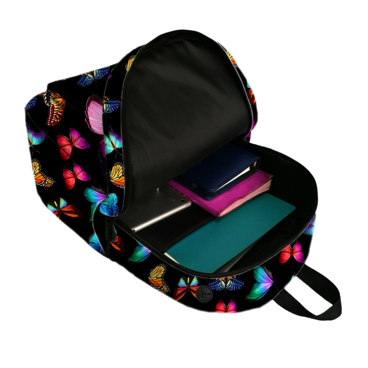 Foto 3 pulgar | Mochila Escolar Jeremysport Con Diseño De Mariposas De 15.5 Pulgadas - Venta Internacional.